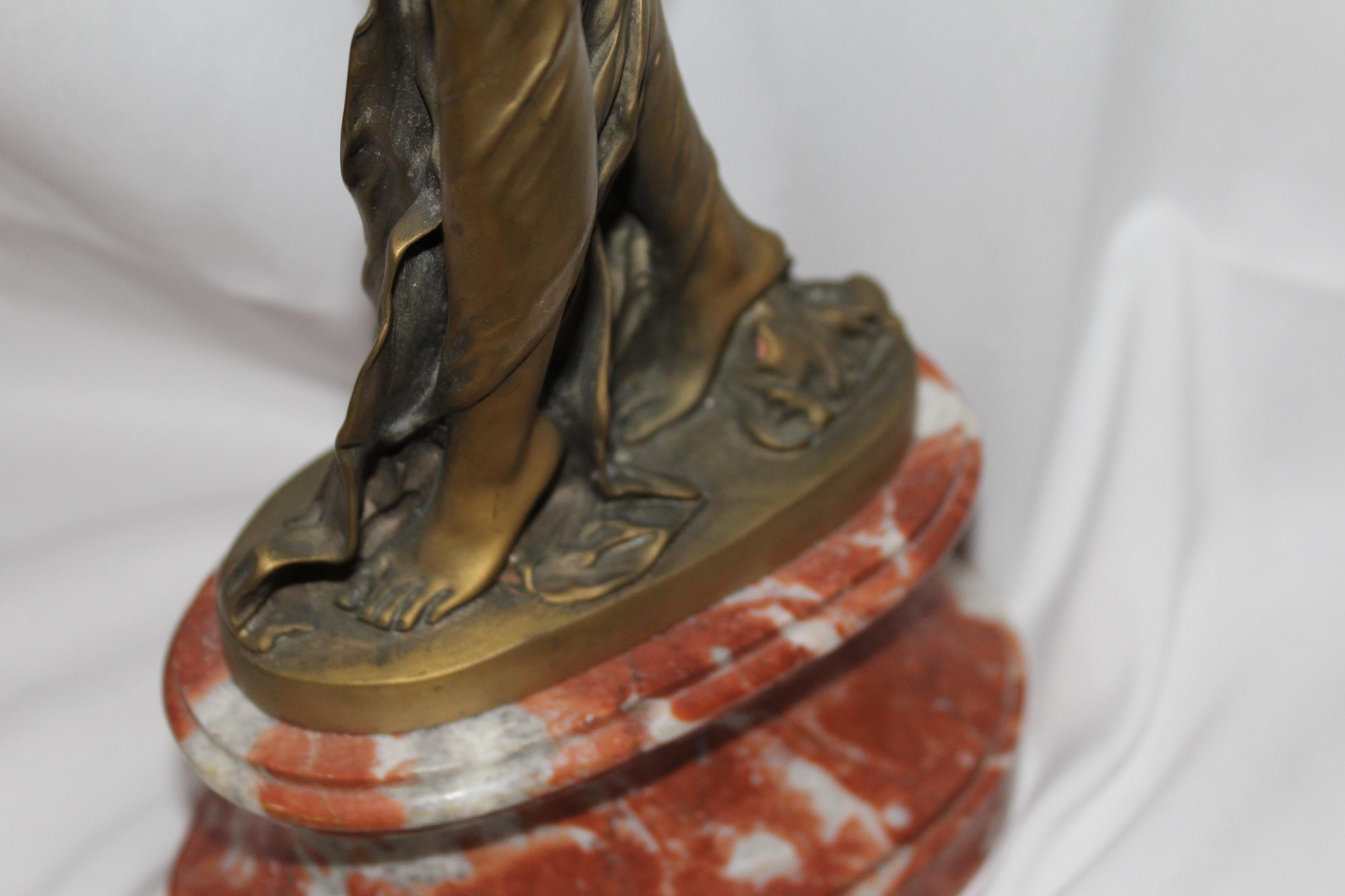 Art Deco Figurine, Fine Casting and Marble, the Favorite after Chiparus In Excellent Condition For Sale In Los Angeles, CA