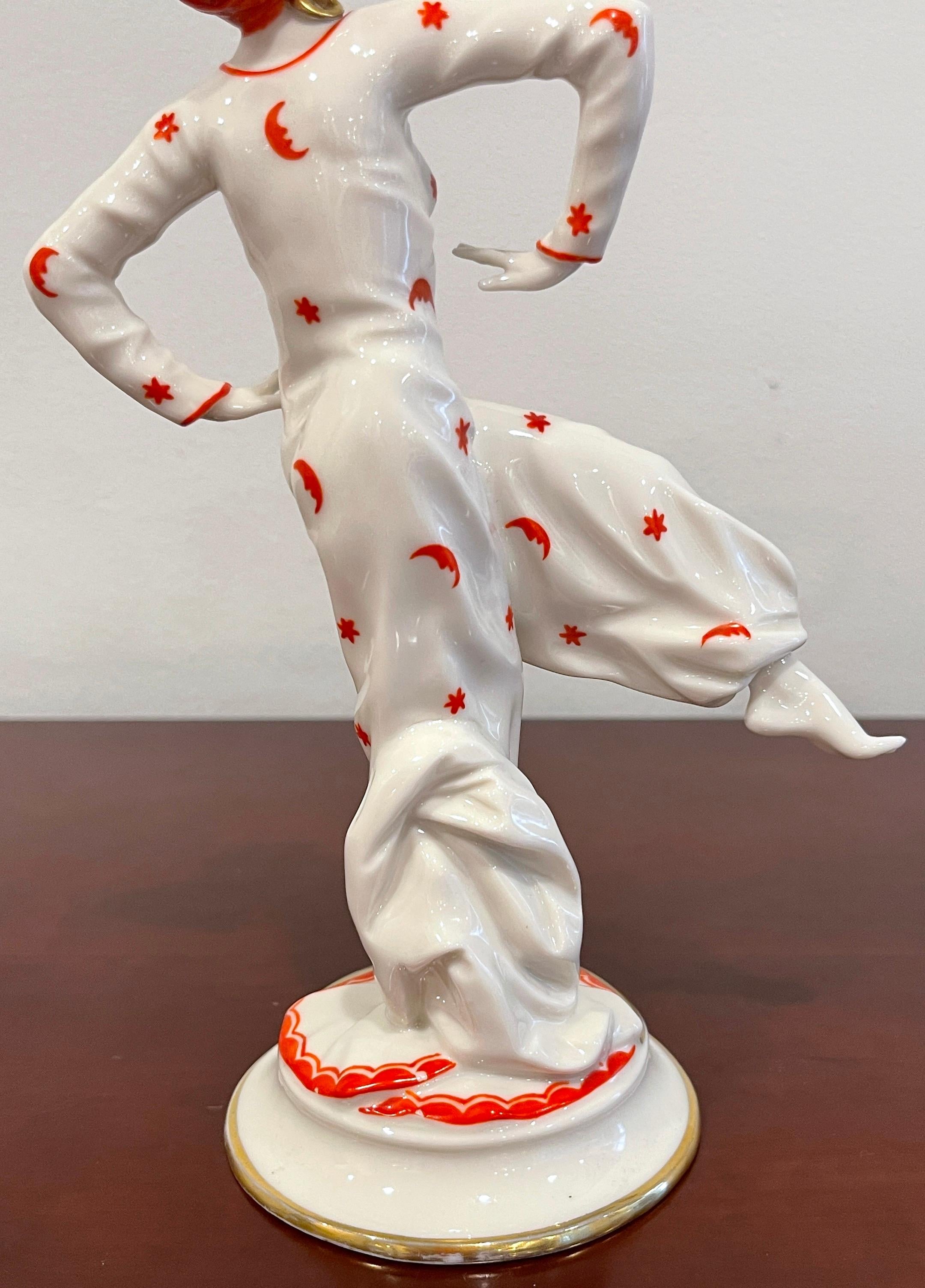 Figurilla Art Decó de 'Mata Hari' de Capodimonte / Compañía de Porcelana de Nápoles en venta 3
