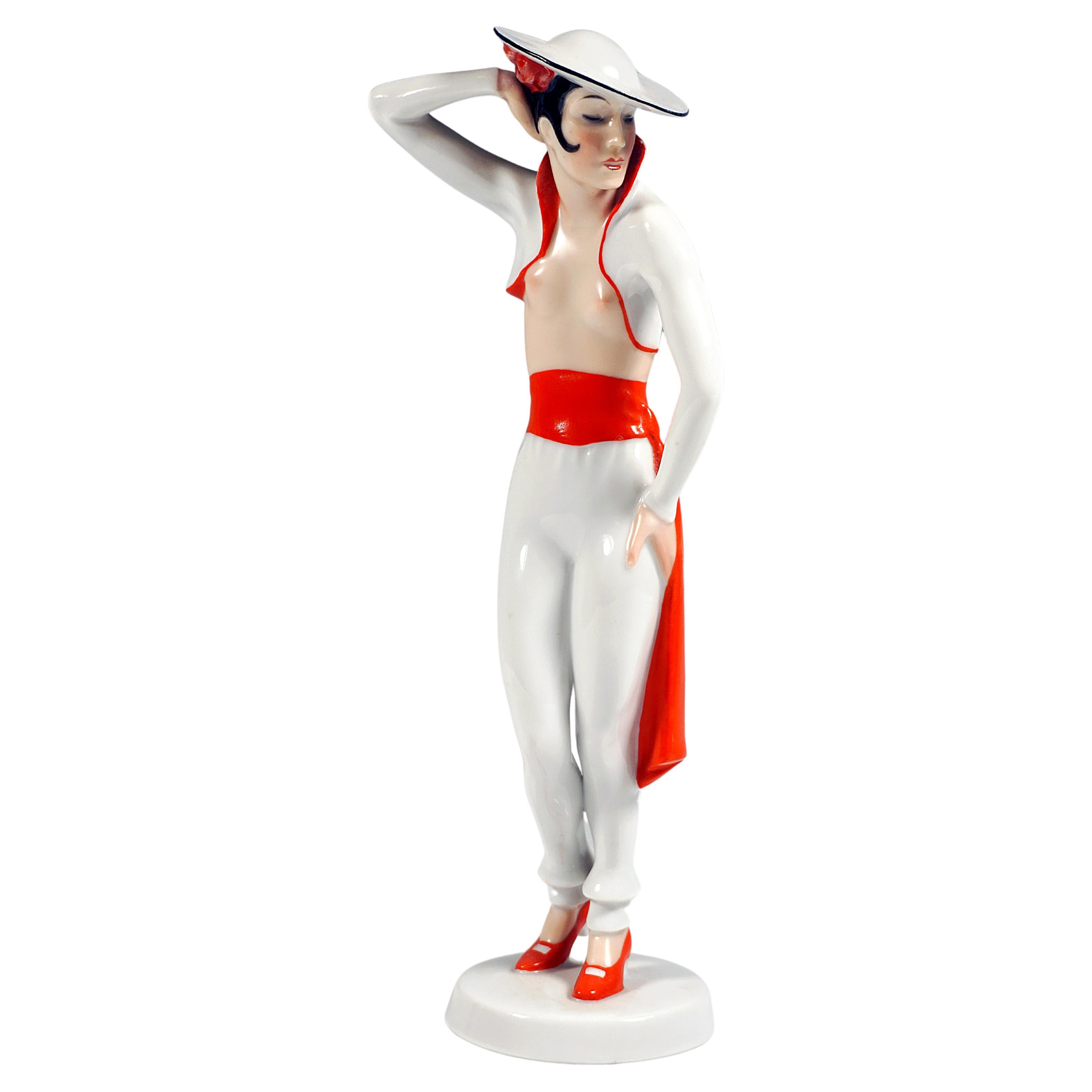 Figurine Art Déco, danseuse espagnole "Carmen", Rosenthal Selb Allemagne, 1934 en vente