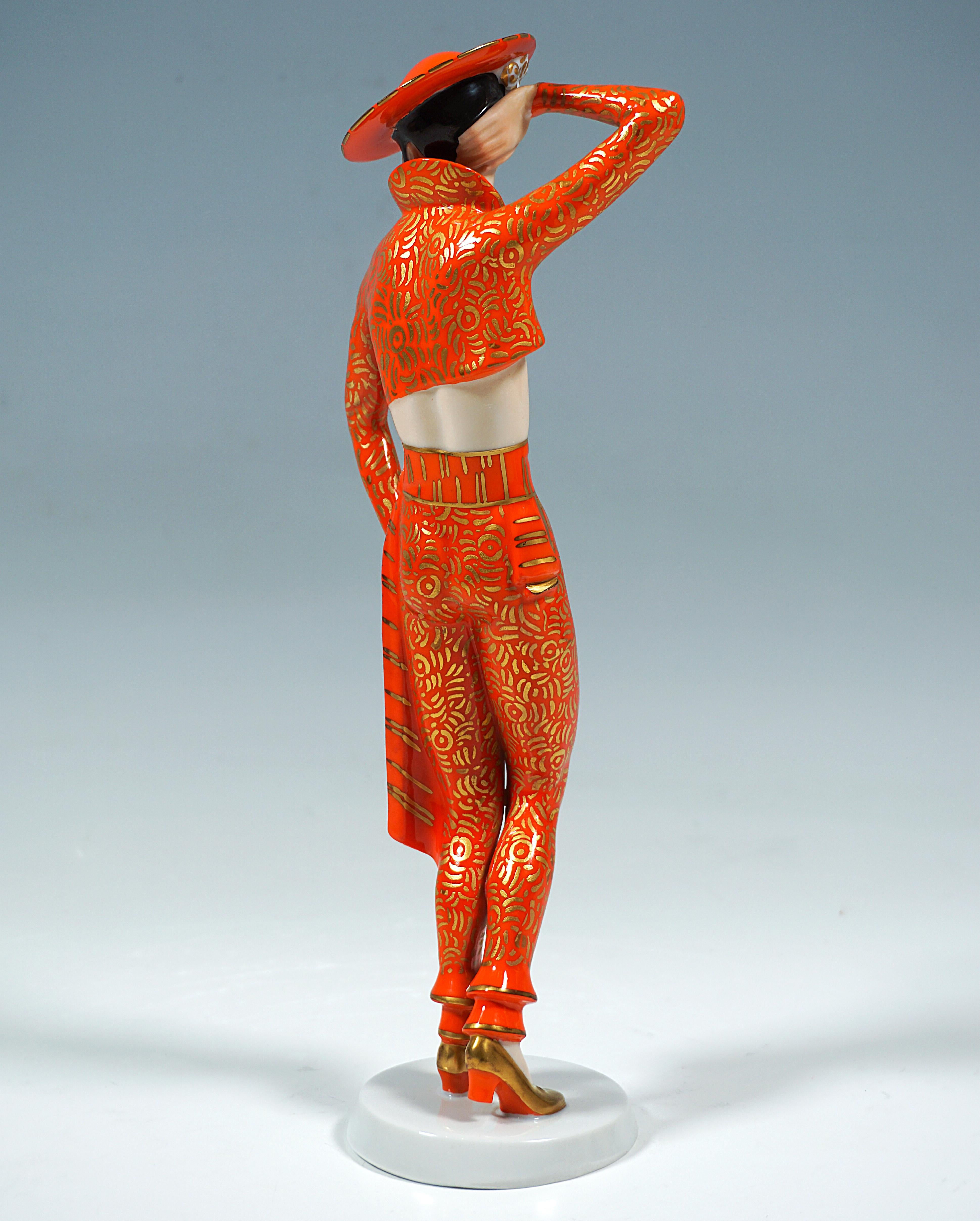 Art Deco Art Déco Figurine, Spanish Lady Dancer 'Carmen', Rosenthal Selb Germany, ca 1934 For Sale