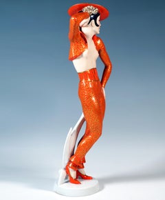 Art Déco Figurine Spanish Lady Dancer 'Carmen' Rosenthal Selb Germany H=15.74 in