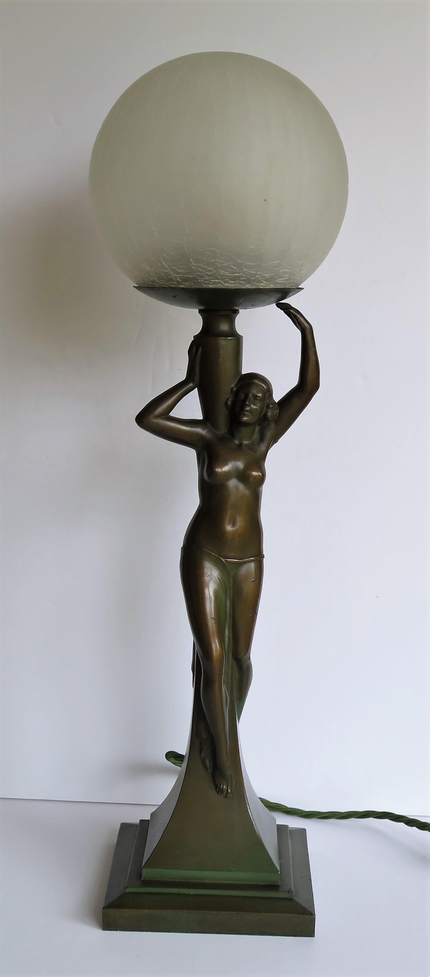 art deco figurine table lamps