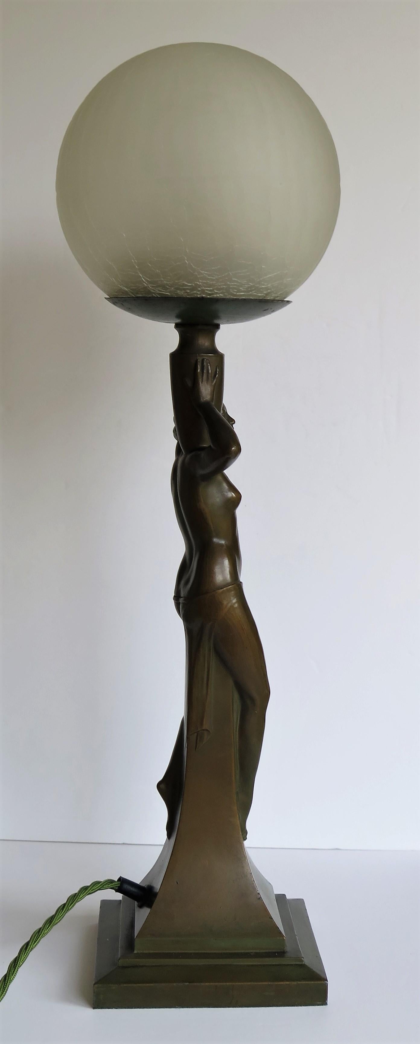 art deco figurine lamps