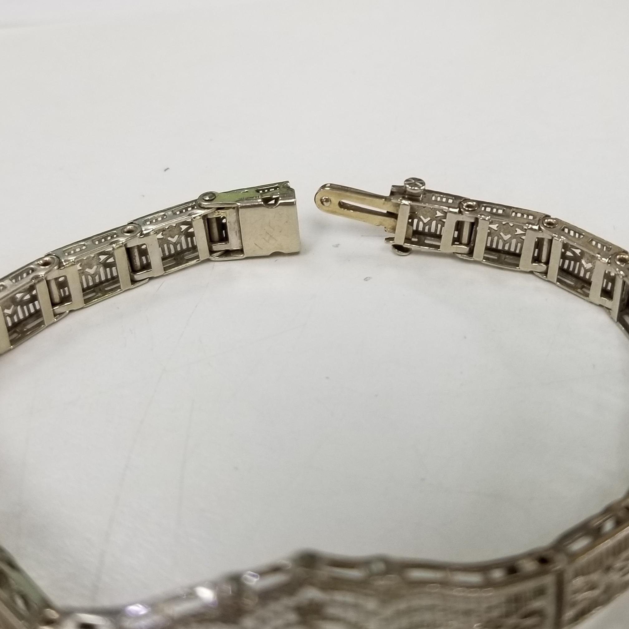 art deco filigree bracelet