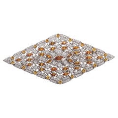 Art Deco Filigrane Fancy Diamant Platin Brosche Pin