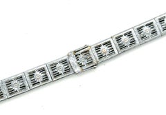 Art Deco Filigree Ladies Watch Stretch Band Strap Emerald Original 1920's-1930's