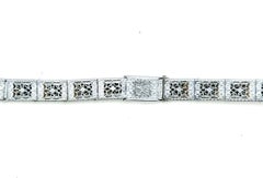 Art Deco Filigree Ladies Watch Stretch Band Strap White Gold Filled 1920's-1930'
