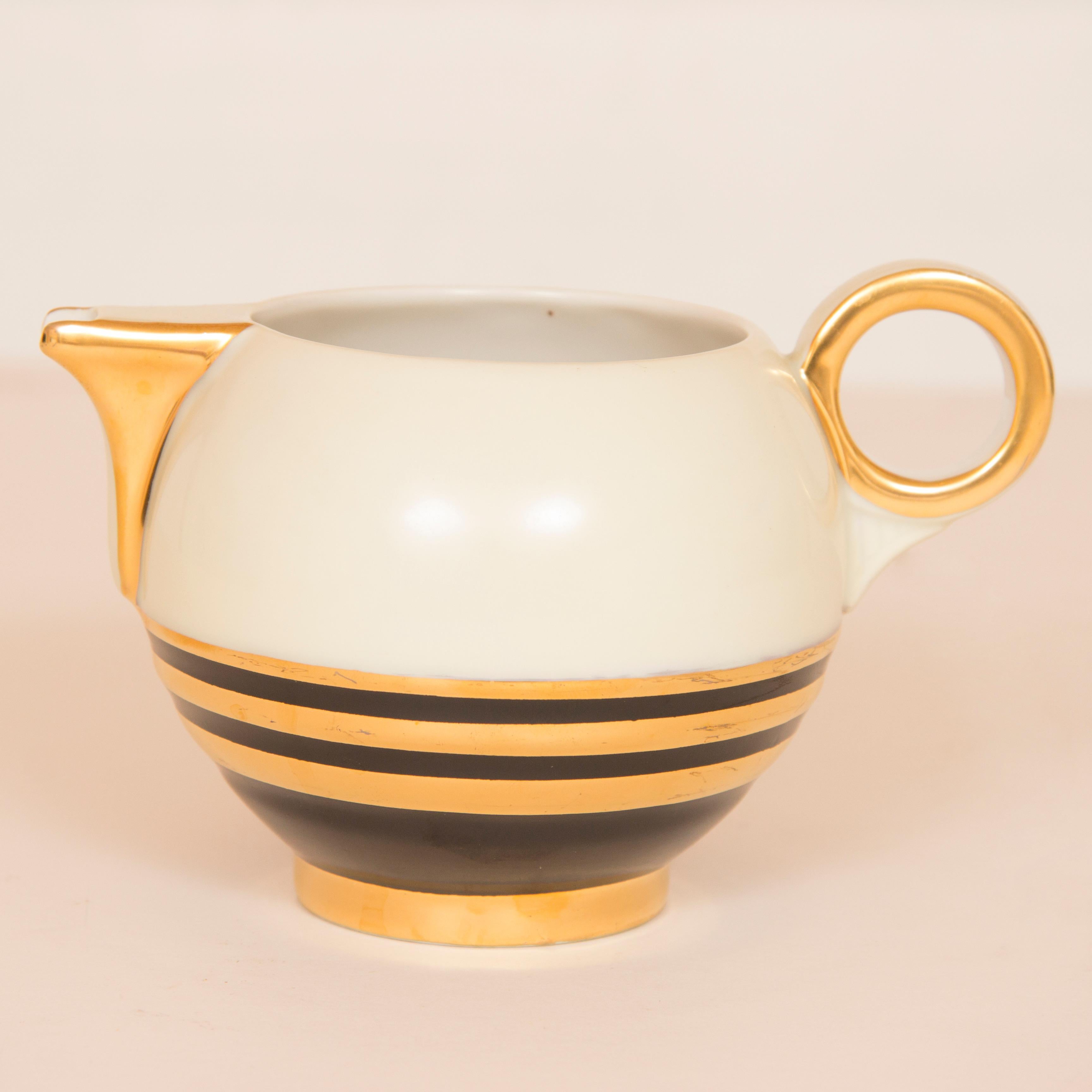 Art Deco Fine Bone Chine Tea Set by Charles Ahrenfeldt for Limoges 1