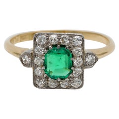 .60 Carat Colombian Emerald .50 Carat Diamond Ring