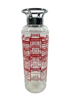 Art Deco Fire Extinguisher Form Cocktail Shaker with 24 Recipes in Red Graphics