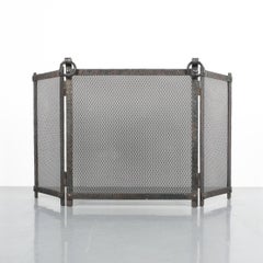 Art Deco Fire Screen from Forged Wrought Iron