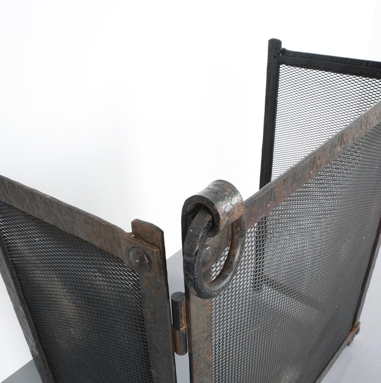 Art Deco Fire Screen from Wrought Iron at 1stDibs