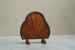 Art Deco Fire Screen in Walnut Burl Veneer 1930s