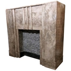 Antique Art Déco Fireplace, Belgium, ca. 1928