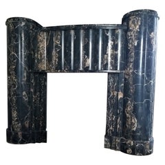 Art Déco Fireplace in Delicate Portoro Marble