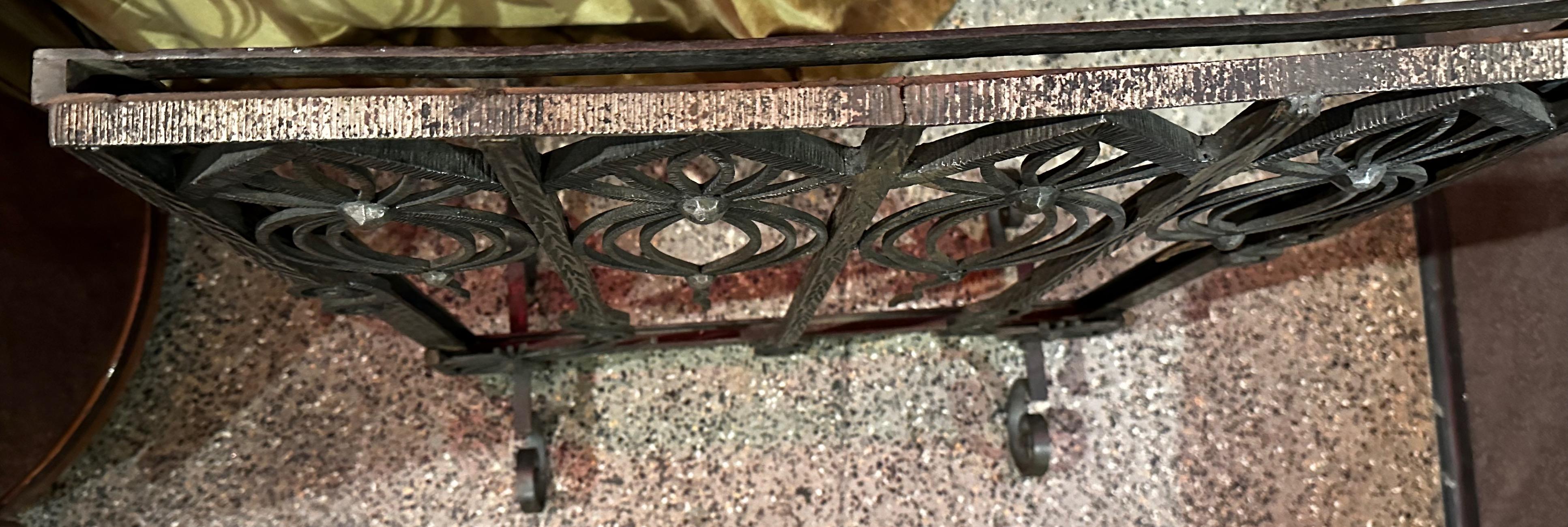 Art Deco Firescreen French Ironwork Fer Forge In Good Condition For Sale In Oakland, CA