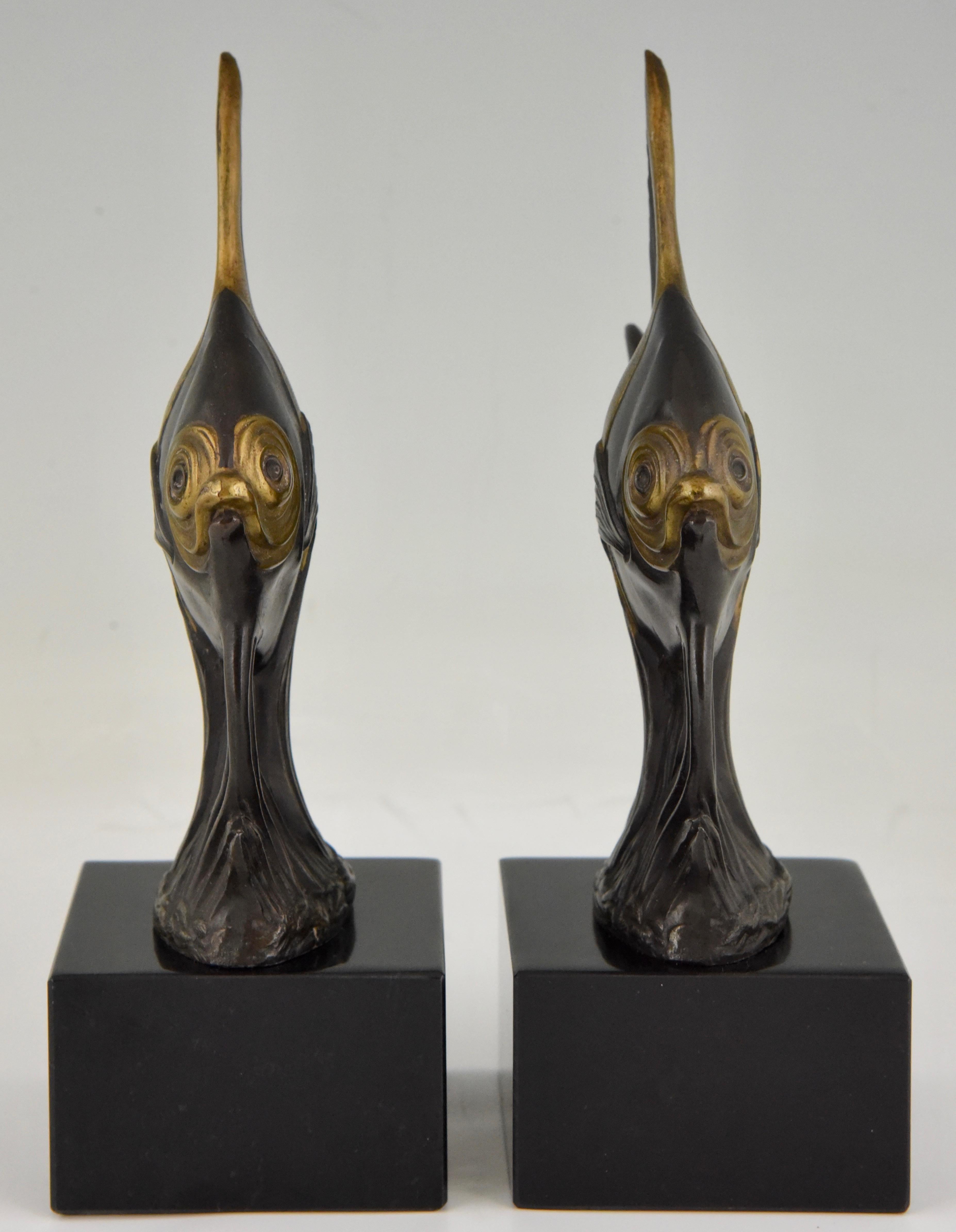 Art Deco Fish Bookends Luc, France, 1930 In Good Condition In Antwerp, BE