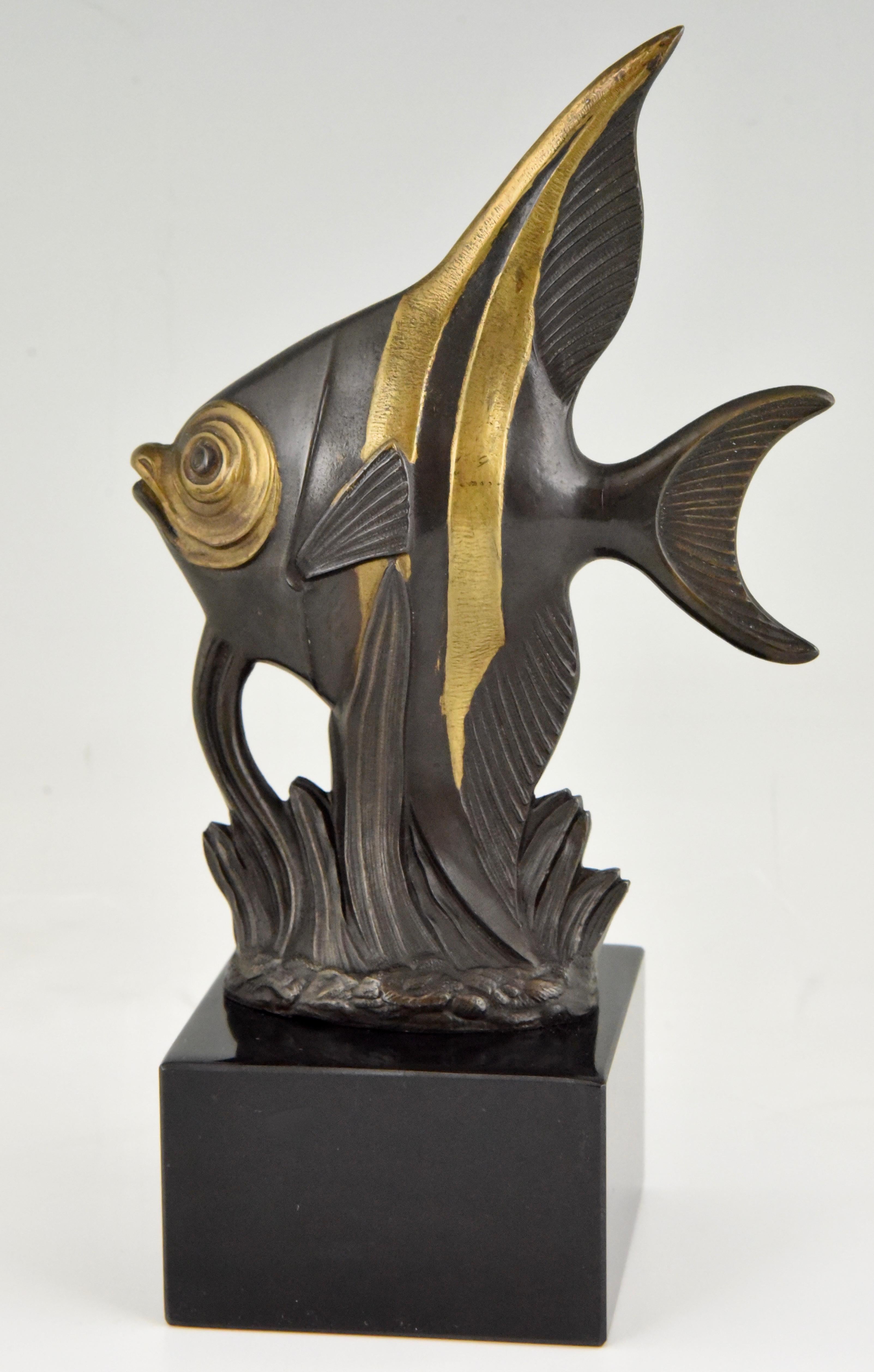 Art Deco Fish Bookends Luc, France, 1930 1