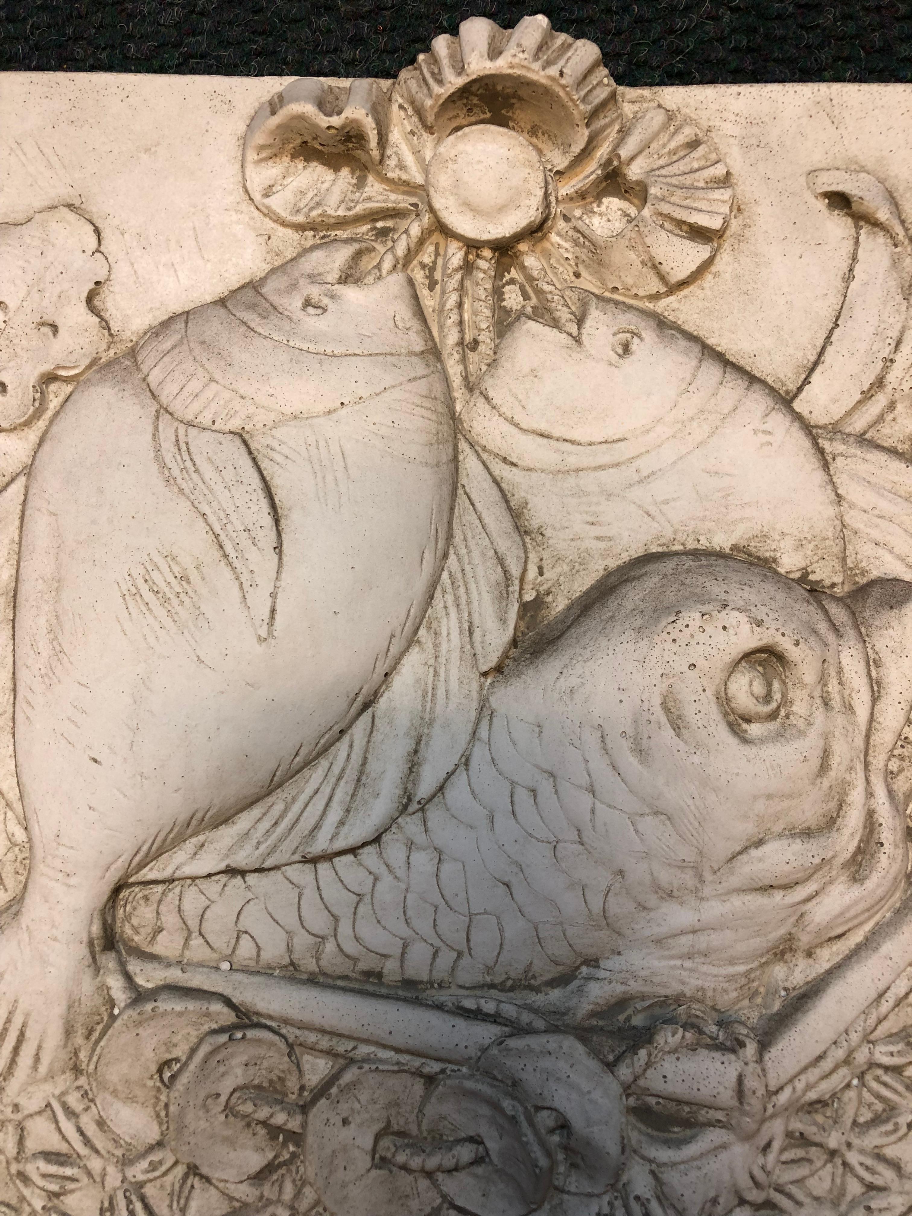 Art Deco Fish Stucco, France, 1930 For Sale 3