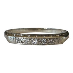 Art Deco Five Stone Diamond Band Ring