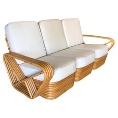 Fünfsträngiges, quadratisches, 3-Sitzer-Sofa im Art déco-Stil mit Brezel-Design