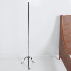 1950s Art Deco Flagpole Textured Metal Decorative Tripod Base