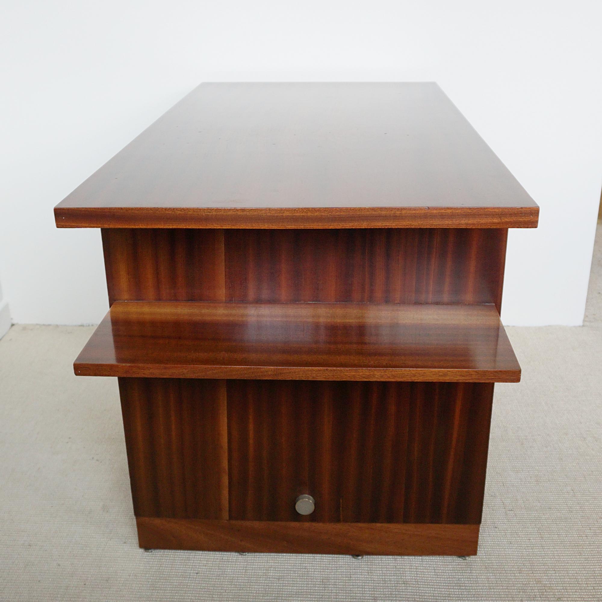 Art Deco Flame Mahogany Desk  For Sale 6