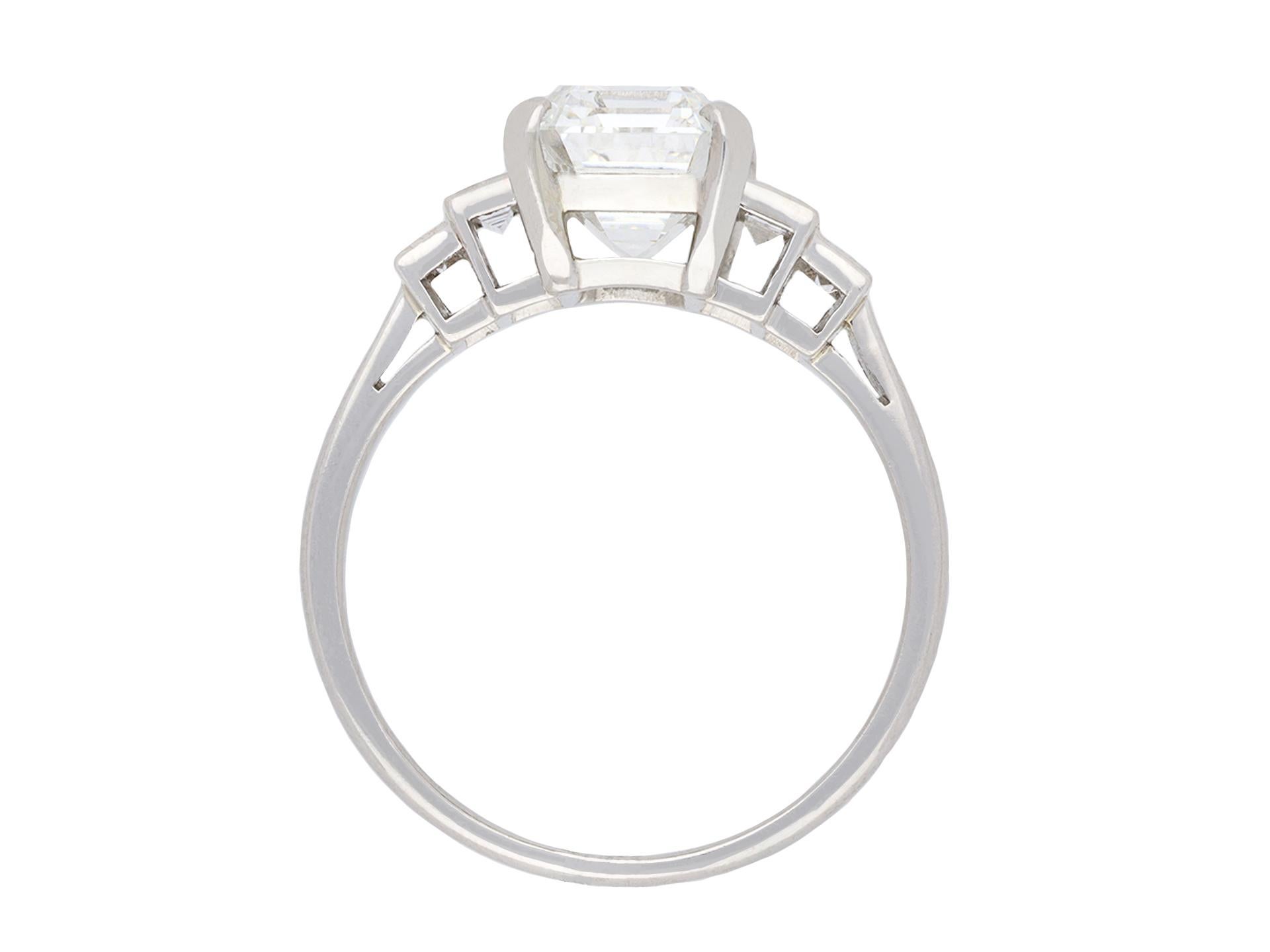 single rectangle diamond ring