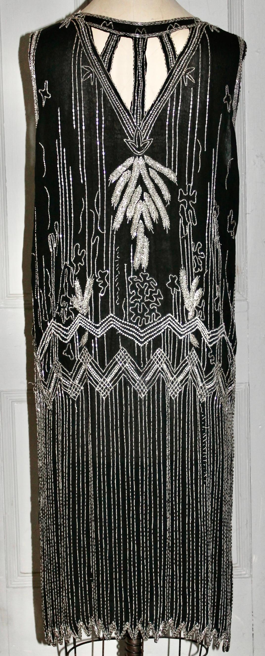 Art Deco 'Flapper' Beaded Cocktail Dress For Sale 4