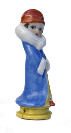 Muñeca Art Decó Flapper Girl Pin Cushion Fabricada por FASOLD & STAUCH, c1930's