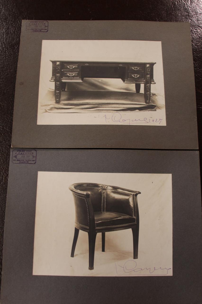 Art Deco Flat Desk And Executive Chair By Jules Cayette in vendita 5
