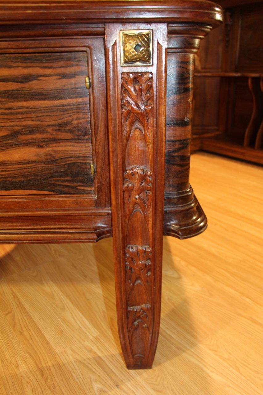 Art Deco Flat Desk And Executive Chair By Jules Cayette In condizioni buone in vendita a Charmes, FR