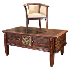Art Deco Flat Desk And Executive Chair By Jules Cayette