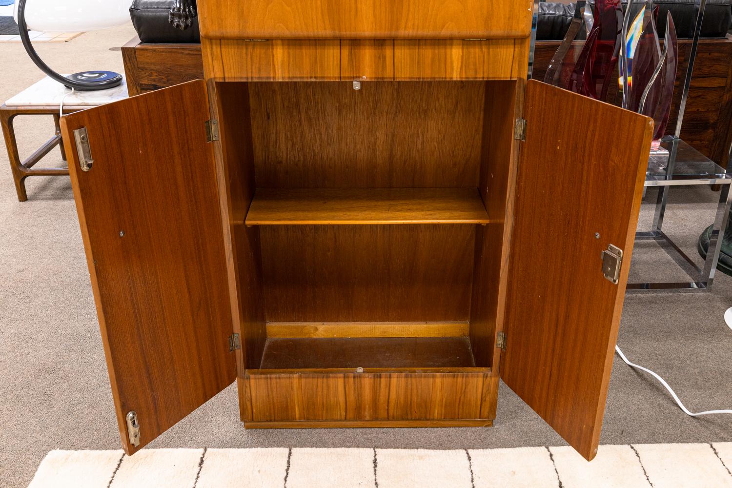 20th Century Art Deco Flip Top Dry Bar Cabinet by George Serlin for Sureline Furniture London