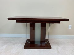 Art Deco Flip-Top, Light-Up Chrome Dining Console in the Style of Gilbert Rohde