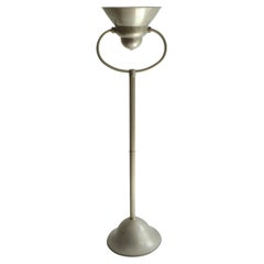 Lampada da terra Art Déco anni '20 con paralume regolabile in nichel Attribuita a Gispen
