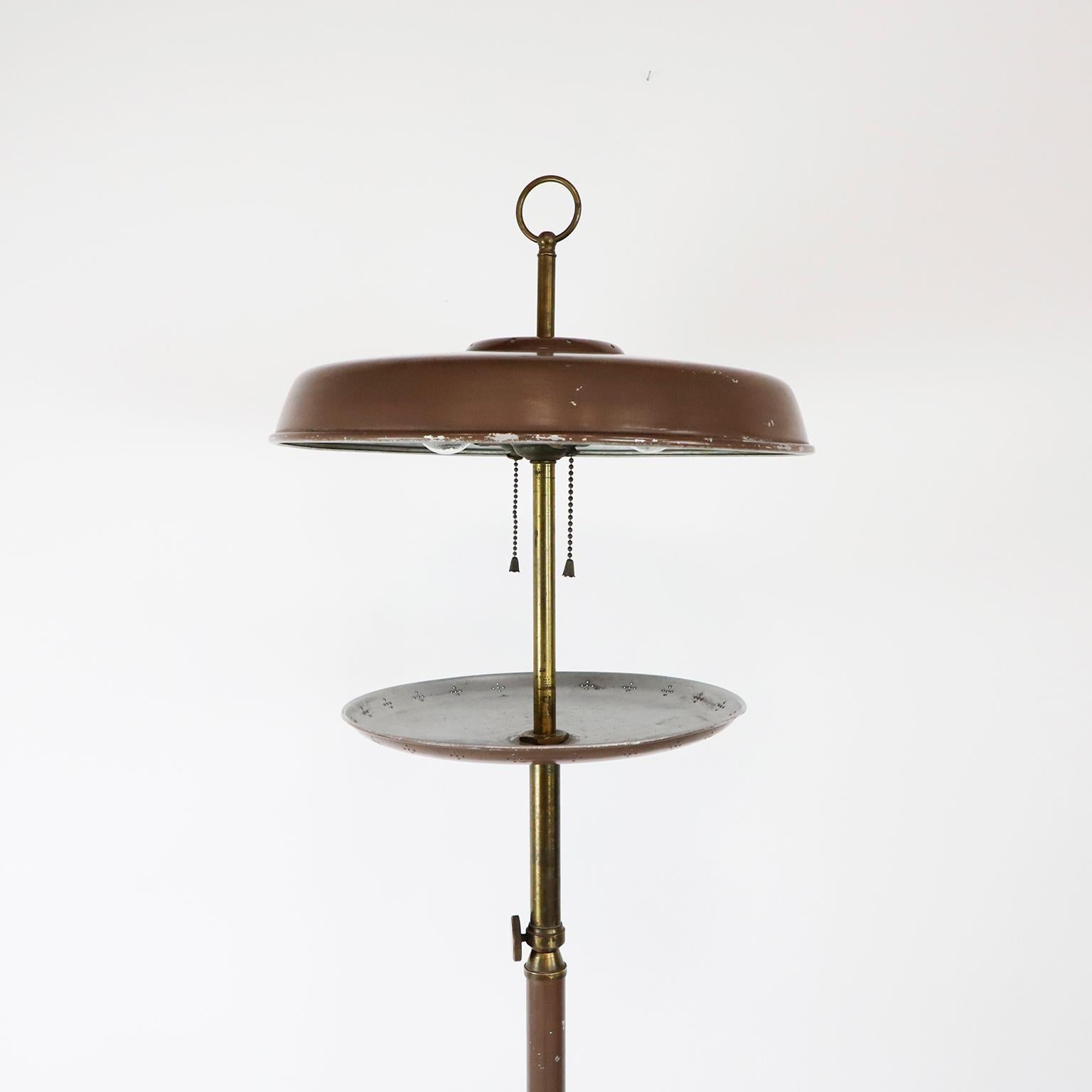 Circa 1930. We offer this fantastic Art Deco Floor Lamp. Brass Details, circa 1930s, great patina and working at perfection.