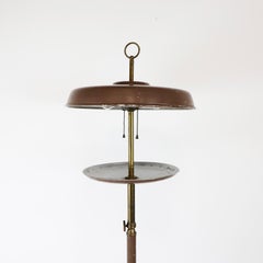 Art Deco Stehlampe. Messingdetails, ca. 1930er-Jahre
