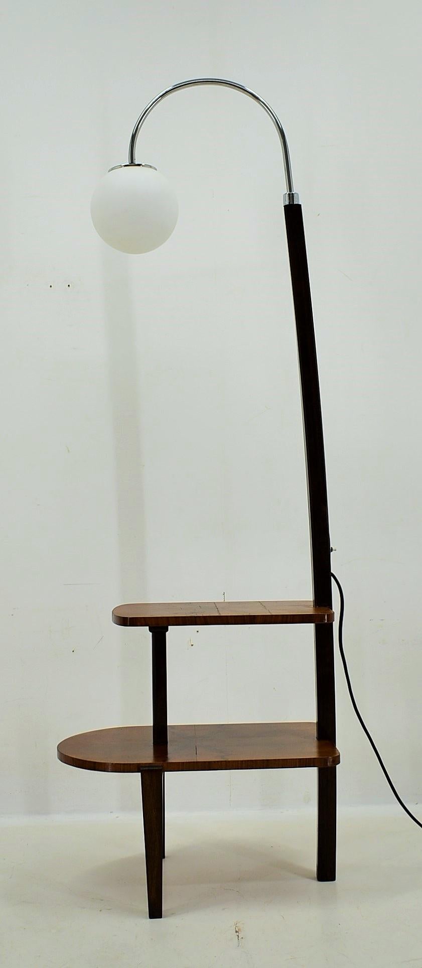 Art Deco Floor Lamp by Jindrich Halabala, 1940s In Good Condition For Sale In Praha, CZ