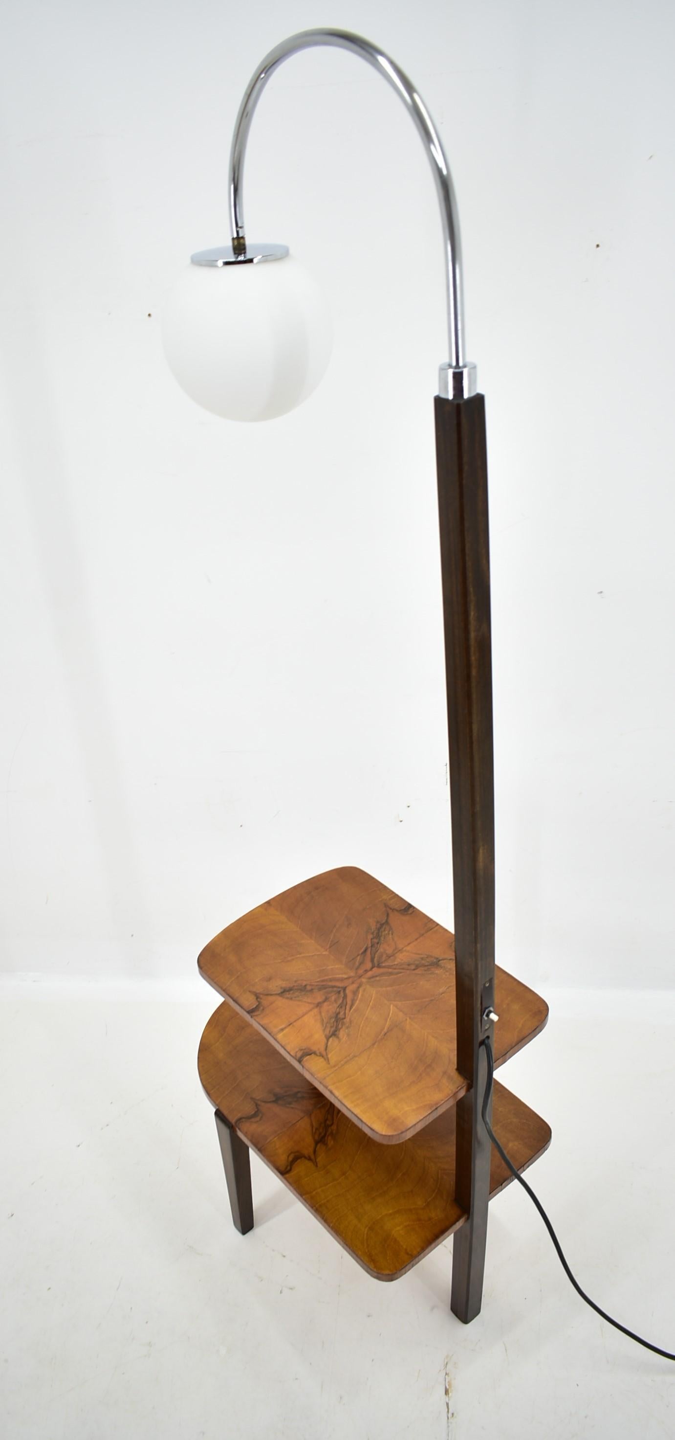 Mid-20th Century Art Deco Floor Lamp by Jindrich Halabala, 1940s For Sale