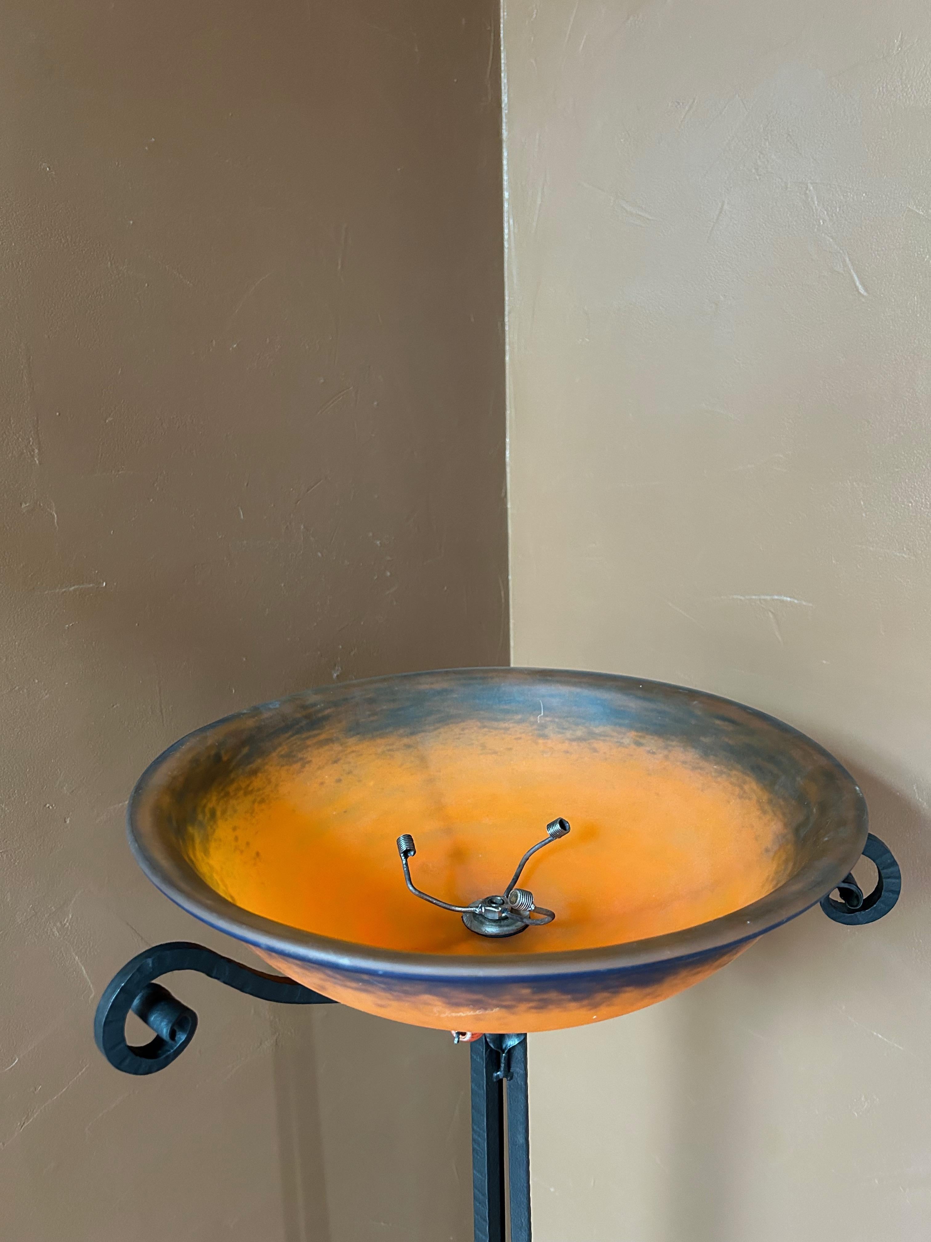 Lampada da terra Art Déco di Jules Cayette e Schneider in vendita 7