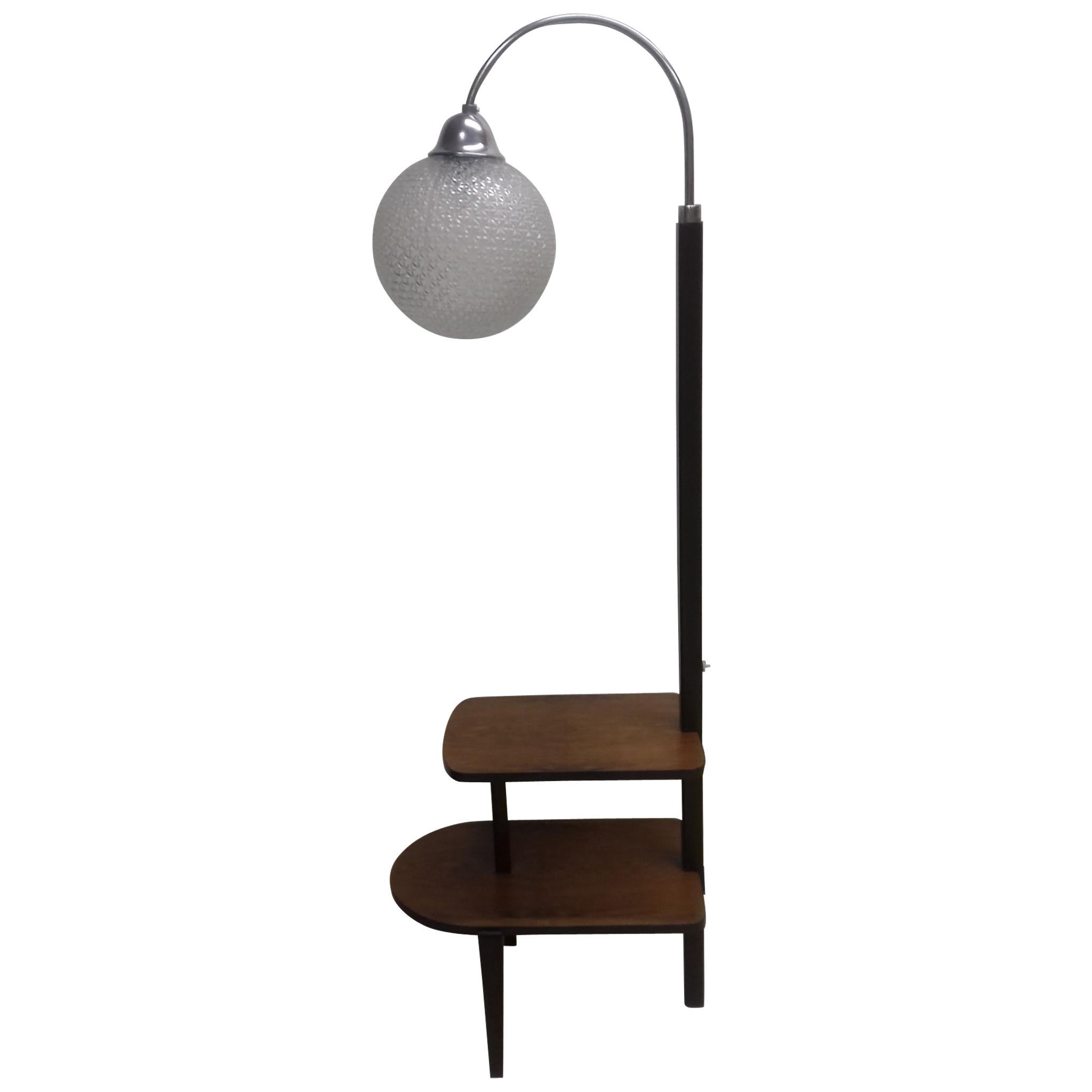 Art Deco Floor Lamp Designed by Jindřich Halabala, 1940s For Sale