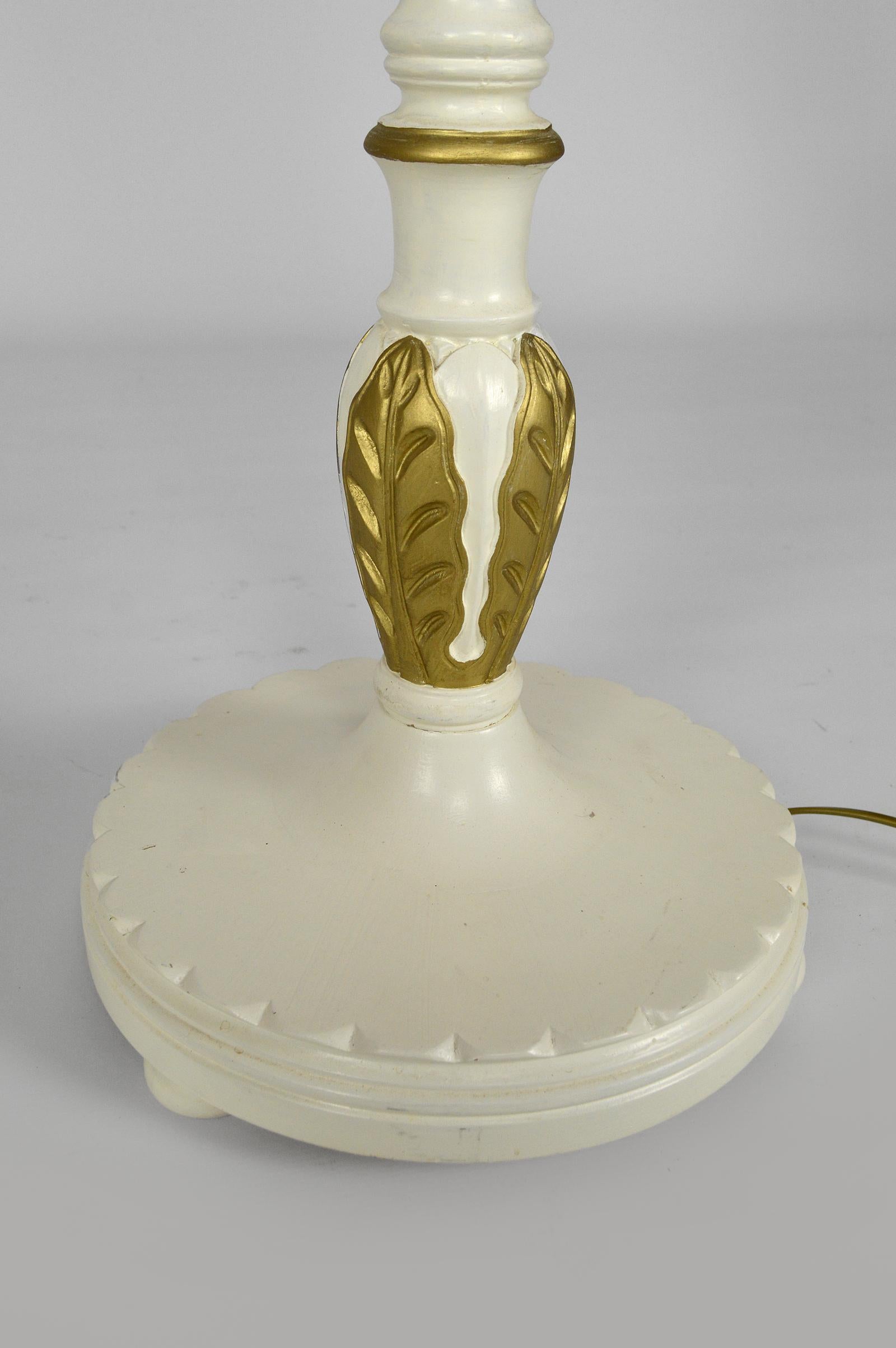 Art Deco Floor Lamp in Painted Wood, France, circa 1925 For Sale 13