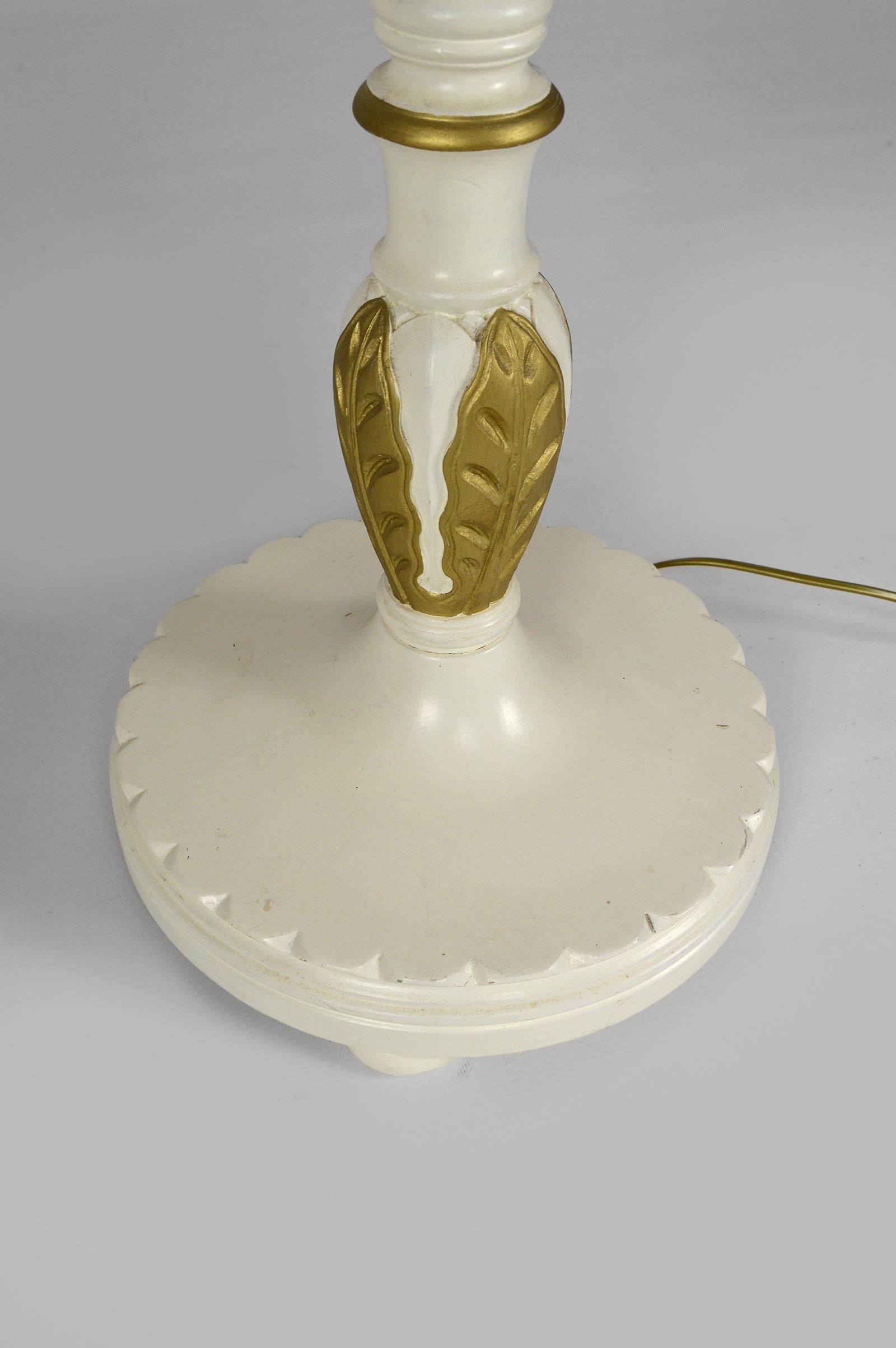 Lampada da terra Art Déco in Wood dipinto, Francia, circa 1925 in vendita 12
