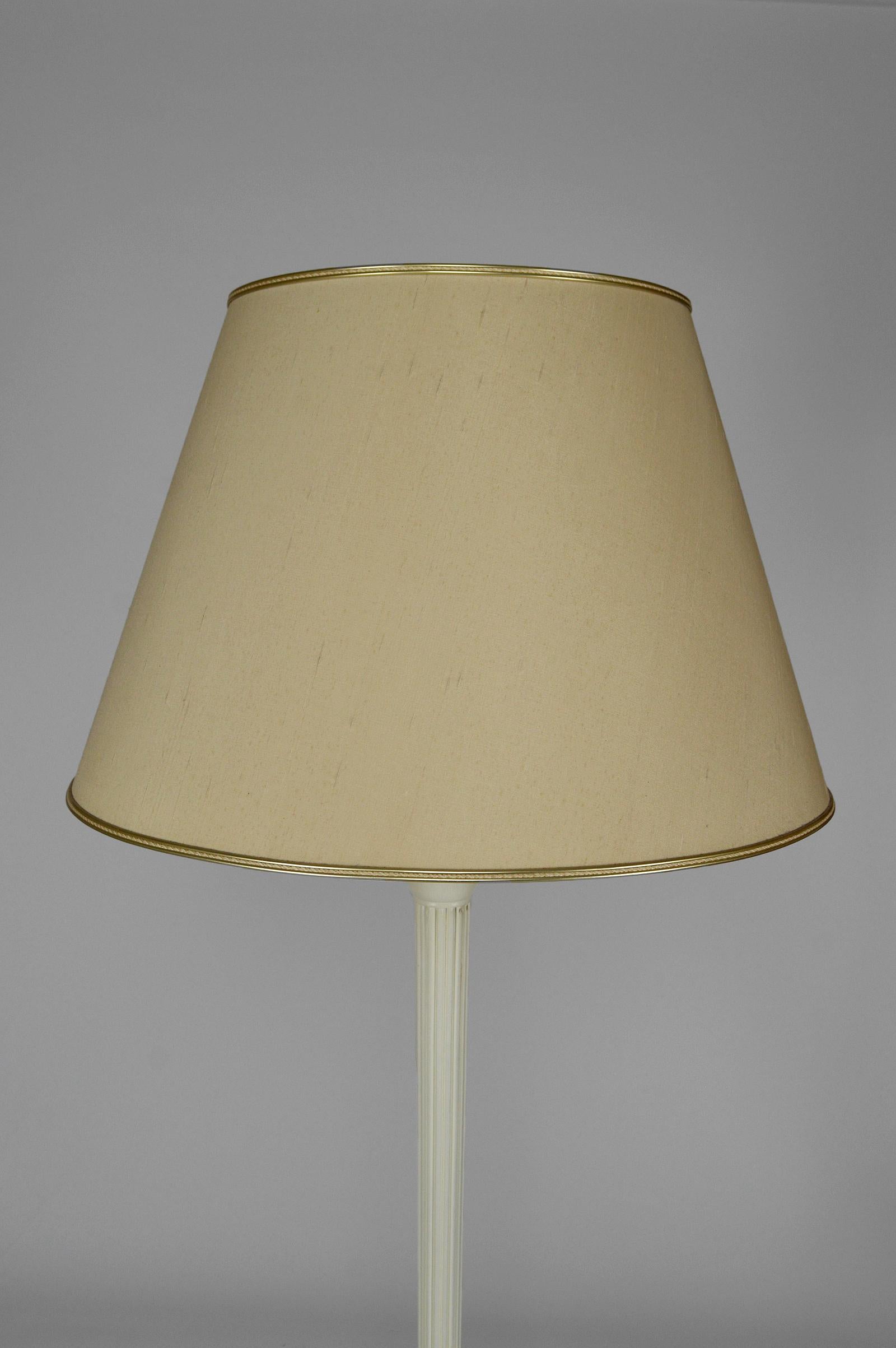 Art Deco Floor Lamp in Painted Wood, France, circa 1925 For Sale 2
