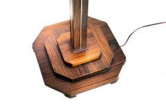 Art Deco Floor Lamp in Walnut, Italy