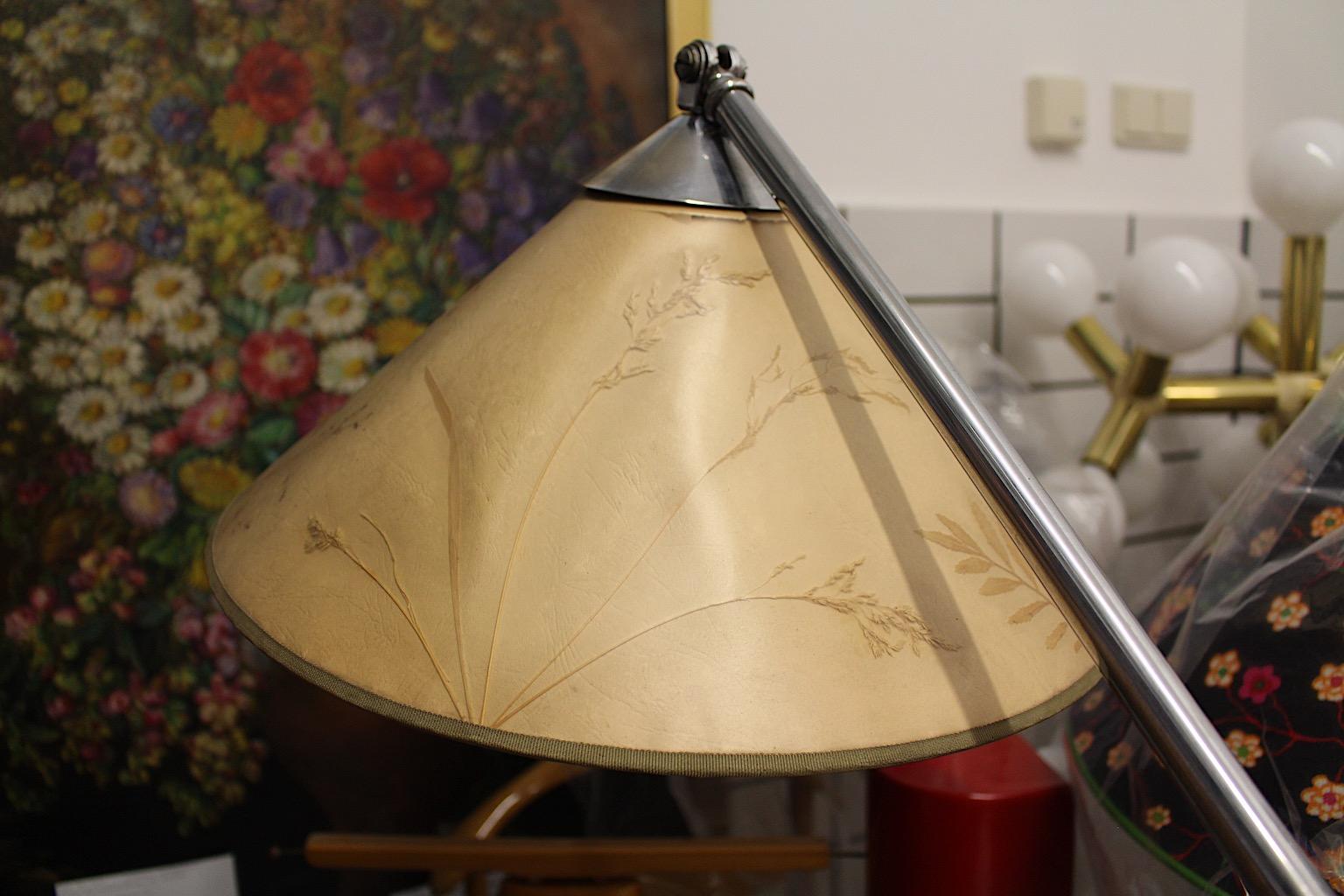 Lampadaire Art Déco Kaspar & Sic Abat-jour en laiton nickelé et papier, Vienne 1932 en vente 11