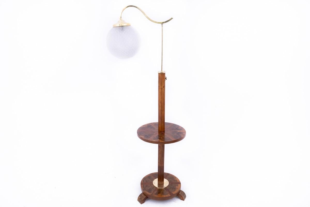 Lampada da terra Art Déco, metà del XX secolo, Polonia. in vendita 1