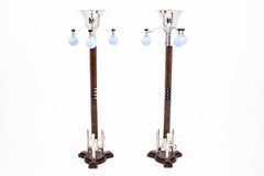 Art Deco Floor Lamp Set, Art Deco lanterns, Poland, 1970s