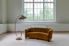Art-Déco-Stehlampe, Swedish Grace Design, Kunstglas und Beeche, 1930er Jahre